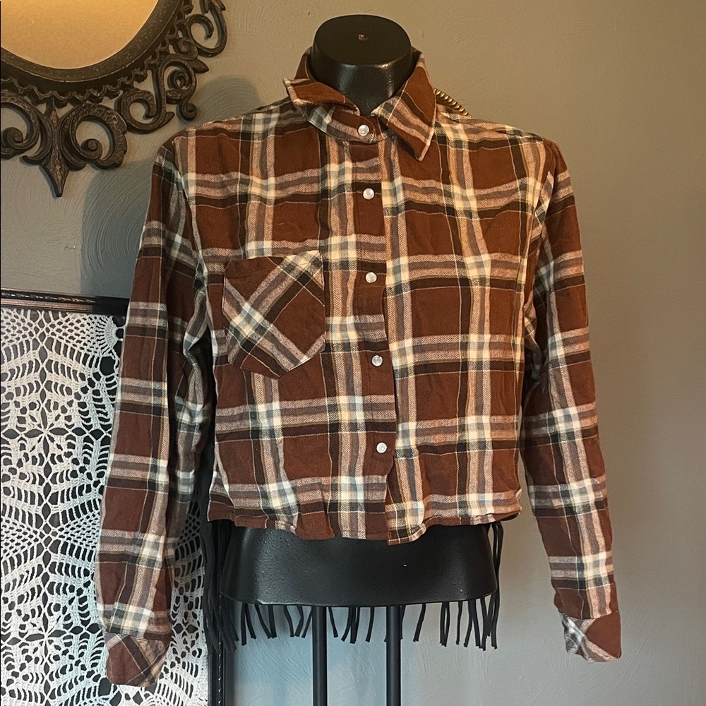 Buckle Brown Plaid Button Down Shirt - Picture 5 of 6